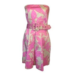 New York & company belted mid length dress. Size 14. NWT. Removable straps.